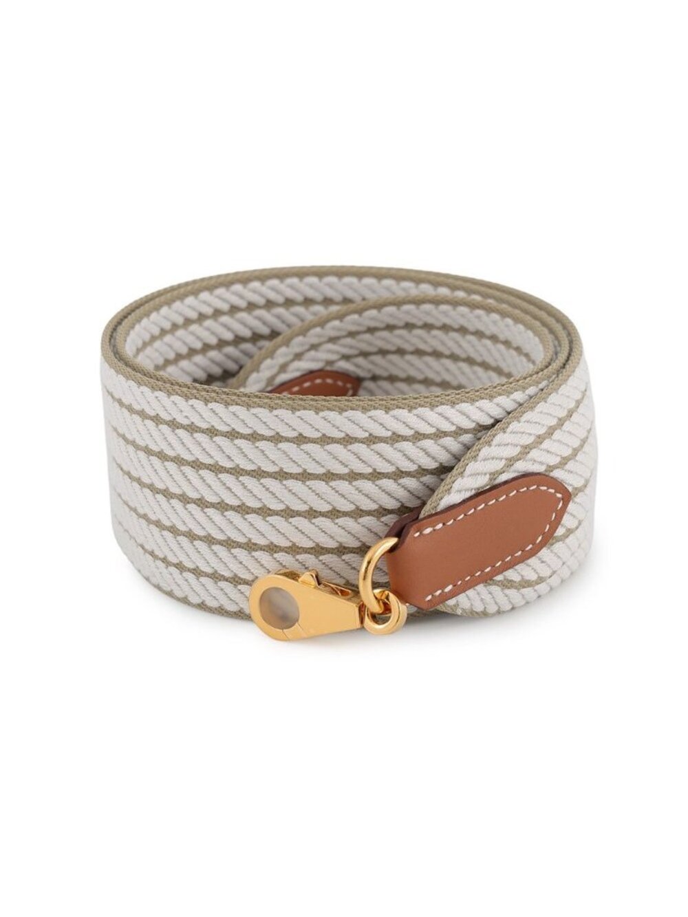 Hermes Shoulder Strap Bandouliere Sangle Cortage Beige Marfa Gourpere Gold